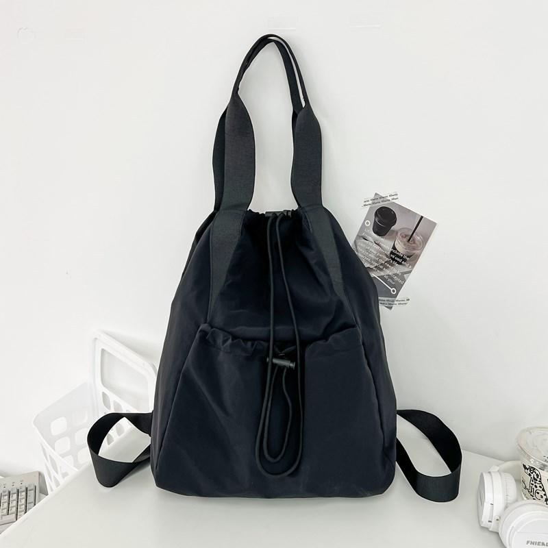 Schoolbag solid color large-capacity backpack new simple and versatile fashion girl outdoor backpack Korean version of student schoolbag