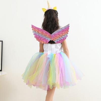 Children Performance Angel Wings Colorful Princess Look Lightweight Reusable Stage Show Prop Halloween Christmas Cosplay Wings Prop