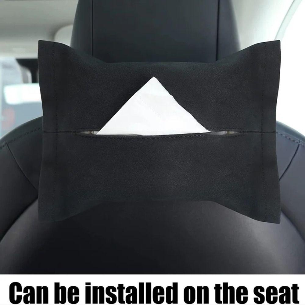 Hidden Design Car Tissue Holder Wear Resistant Auto Storage Bag for Tesla Model 3 Y Car Interior