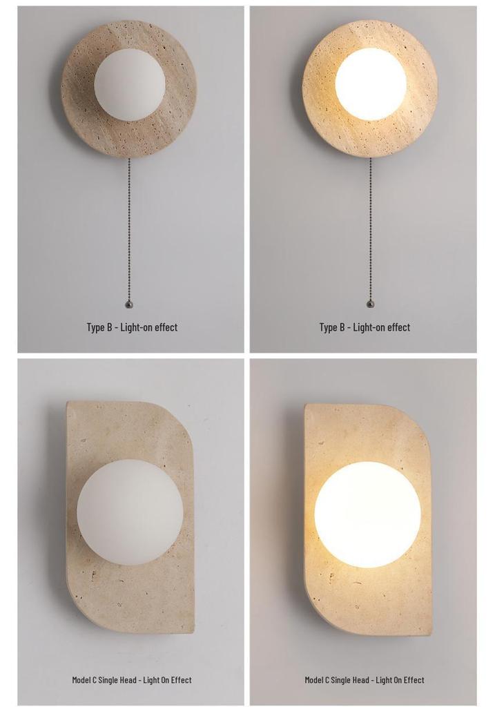 Wabi-Sabi Style Japanese Walnut Wall Lamp for Living Room, Bedroom, Hotel Entrance, or Corridor.