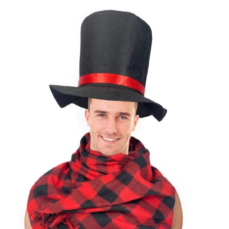 4 Pcs Snowman Costume Kits Frosty Costume Snowman Kits Top Hat Scarf Nose Gloves for Women Men