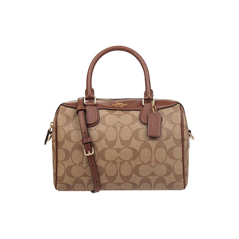 Coach Bennett 23 Borsa Boston in Pelle con Chiusura a Zip da Donna Marrone 32203-IME74