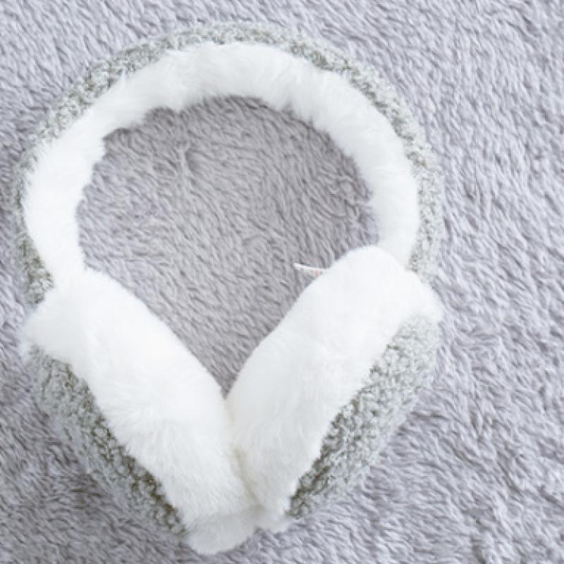 Căști cu blană Daiso Poggle Gri