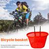 Bicycle Basket Strong Large Capacity Hollowed-out Plastic Basket Multifunctional Item Storage Removable Folding Bike Organizer Front Basket Cycling