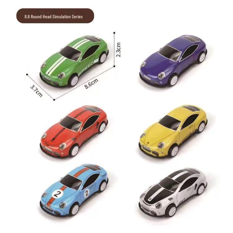 Simulation Pull-Back Tinplate Racing Toy Car for Kids