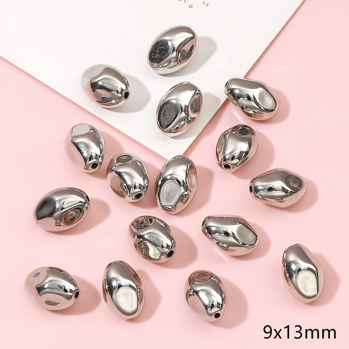 

10/20 шт. Посріблені родовані CCB пластикові вільні просторові намистини Шарм для намиста, браслета, сережок, ювелірних виробів своїми руками. 9x13mm 10pc/bag