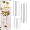 Acrylic Flower Stand Pillar Column Geometric Transparent Pedestal Tall Vase for Home