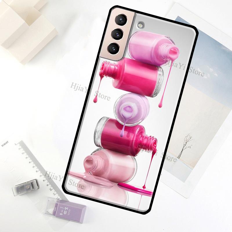 Beautiful Nail Polish Enamel Color Case For Samsung Galaxy S23 Ultra Note 20 10 S9 S10 Plus S20 S21 FE S22 Ultra Phone Cover
