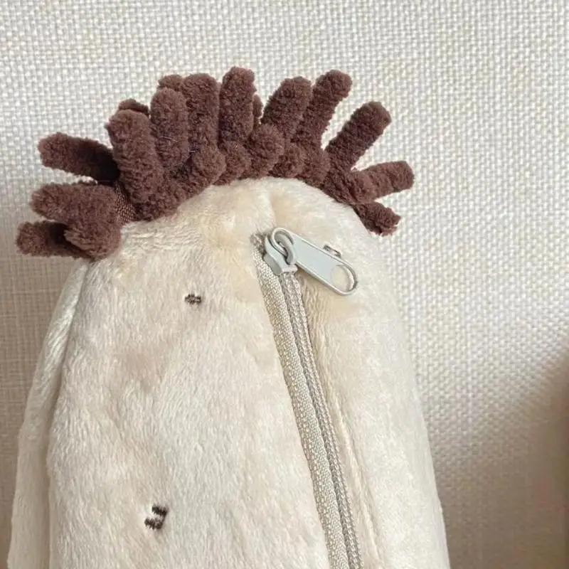 Creative Practical Funny Plush Potato Pencil Case Cute Cartoon Student Large Capacity Pencil Box Stationery Storage Pencil Bags