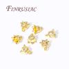 18K Gold Plated Brass Flowers Charms For Jewelry,Pendants For Necklace Making Accessories,Handmade DIY Jewellery Materials