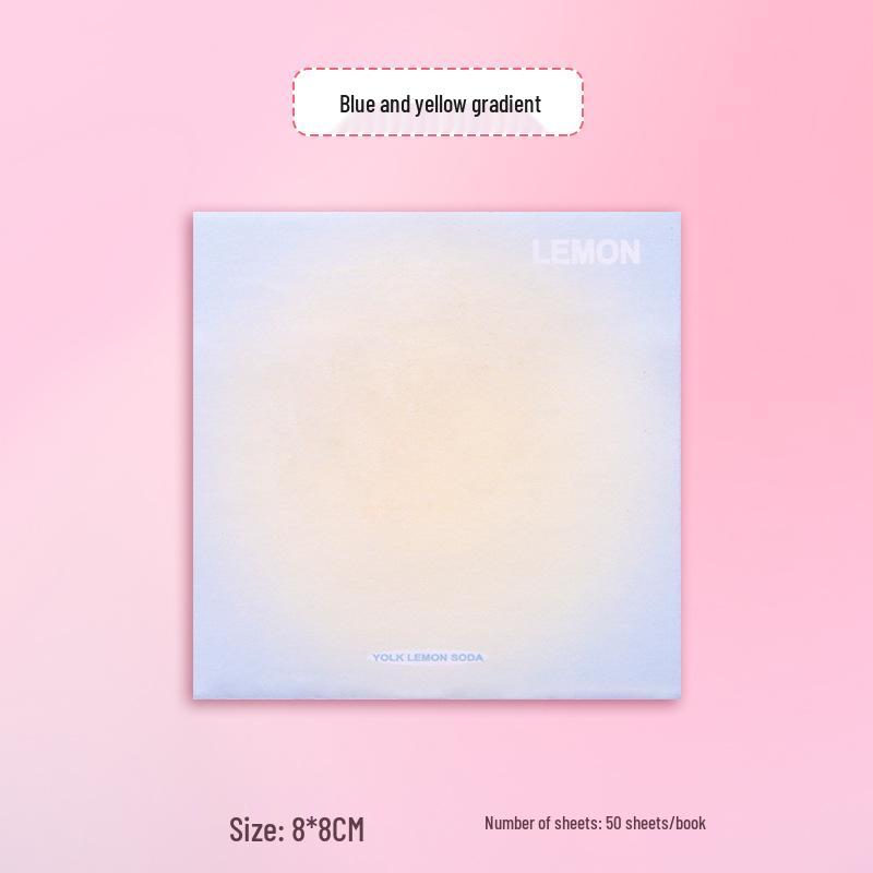 Ins Style Gradient Square Sticky Notes: High-Quality, Multi-Sided, Personalized Memo Reminders for Students and Office Use