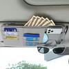 Grey Multifunctional Car Sun Visor Organizer Sun Visor Caddy Sunvisor Pouch Visor Storage with a Zipper Bag Car Visor Accessories,3 Cards Holder,CD
