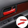 2PCS Red Inner Door Handle Open Cover Trim For Toyota FJ Cruiser 07-21