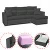 Figo Corner Sofa Bed with Sleeping Function, Corner Sofa, Family Furniture, Gray-gray