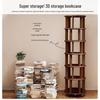 360° Rotating Children's Corner Bookshelf: Floor-standing & Wall-mounted Storage Rack
