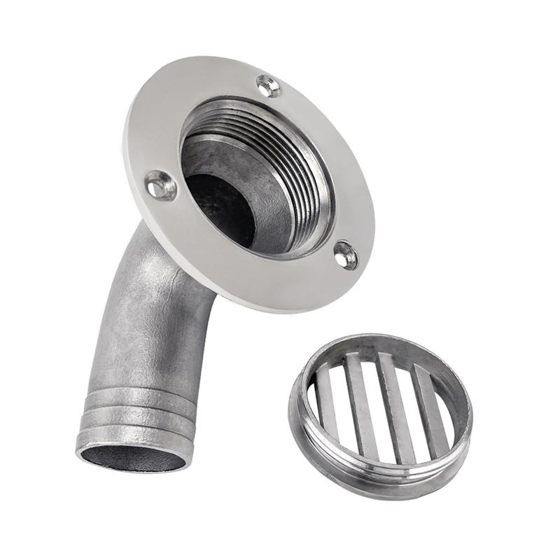 AndyMarine Stainless Steel Durable Deck Drain Cockpit Drain Scupper Plug Drainage Boat Accessories Marine Hardware