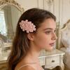 Hairpin Embroidered Cherry Blossom Hair Clip Side Clip Bun Decoration Macaron Color Hair Pin Hair Accessory