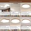 Full Spectrum Eye Protection Japanese-Style Wood Grain Ceiling Lamp for Living Room & Bedroom