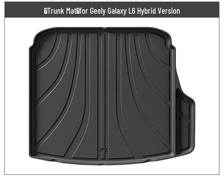Waterproof, Eco-Friendly Trunk Mats for 23-25 Geely Galaxy L6 Hybrid