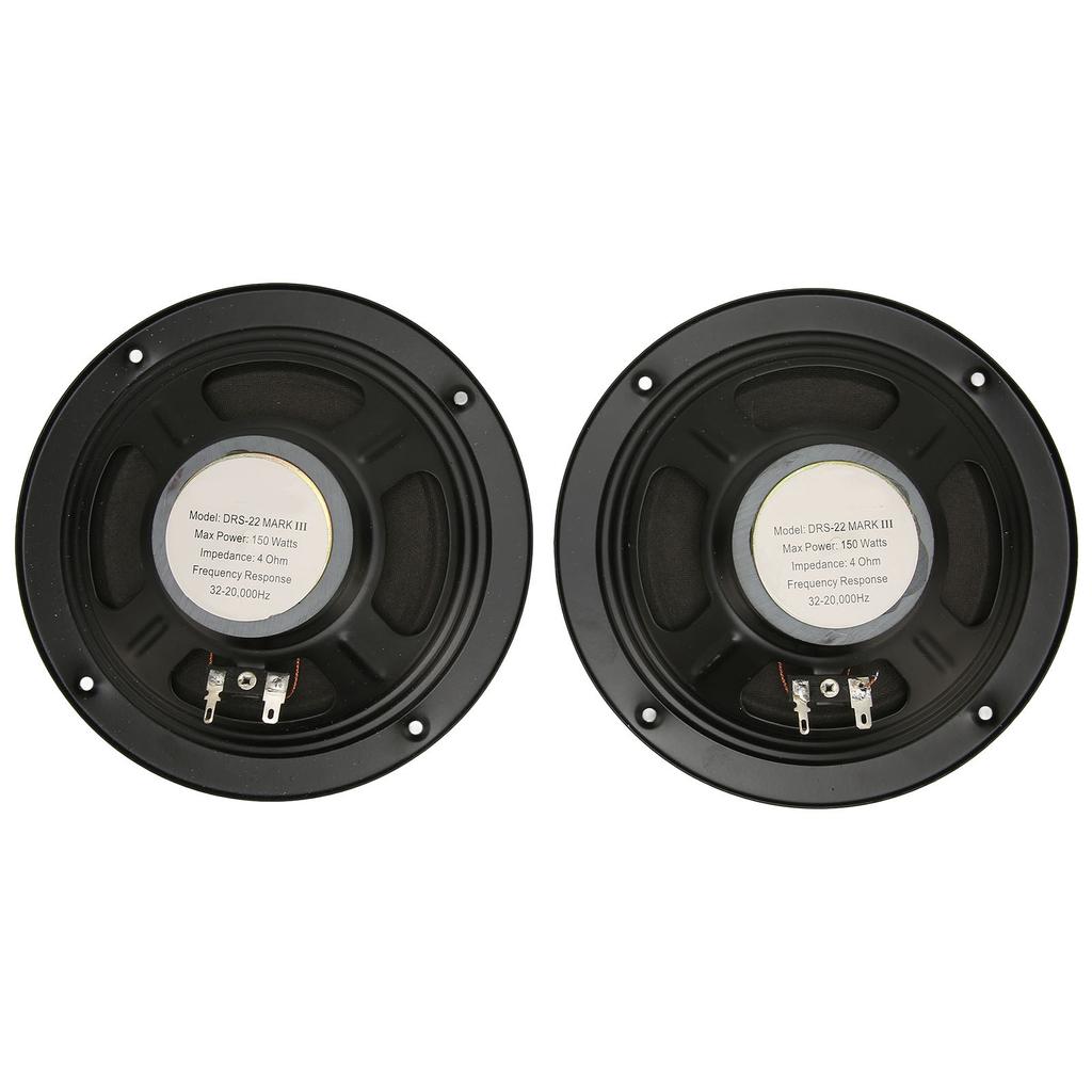 2Pcs Car Loudspeaker Reduced Distortion Clear Sound 160mm Coaxial 150W Black Bass Car Speakers for