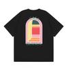 Casablanca Streetwear T-Shirt Men Women Loose Fit Short Sleeve Casual Tee High Street Style
