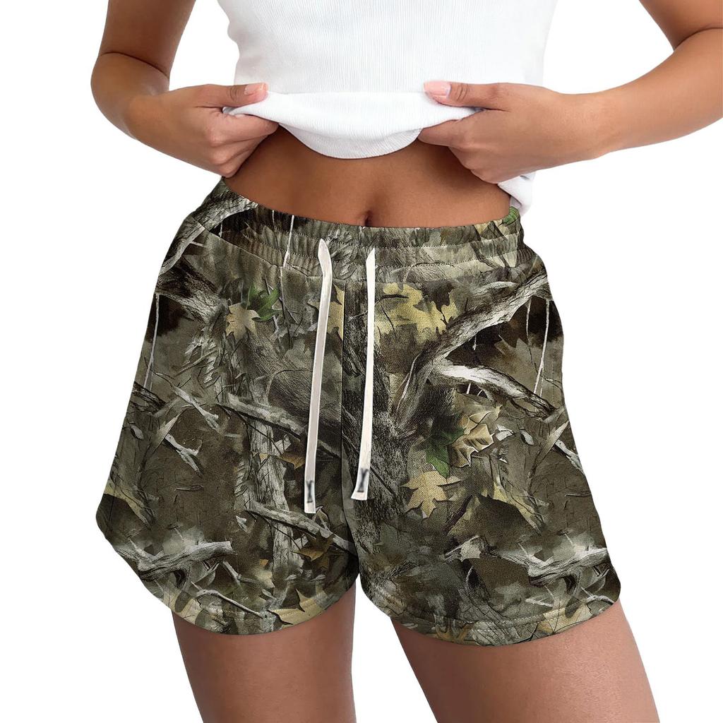 Unisex Camouflage Print Shorts Unisex Casual Stylish Athletic Shorts