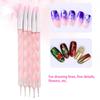 5pcs Dual ended Carving Sculptur Pen Set Silicone Head Dotting Pen Manicure Nail Art Tool Pink