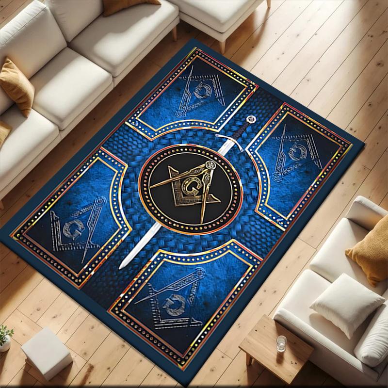 2026 New Style Recognized Freemasonry Carpet Rug for Living Room Bedroom Home Sofa Decoration,Kids play Non-slip Floor Mat