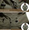 Men's Tactical Softshell Fleece Jacket: Windproof, Waterproof, Outdoor Sports Outerwear.