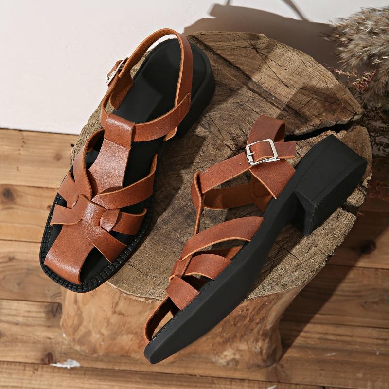 Women Breathable Flat Roman Sandals Outdoor