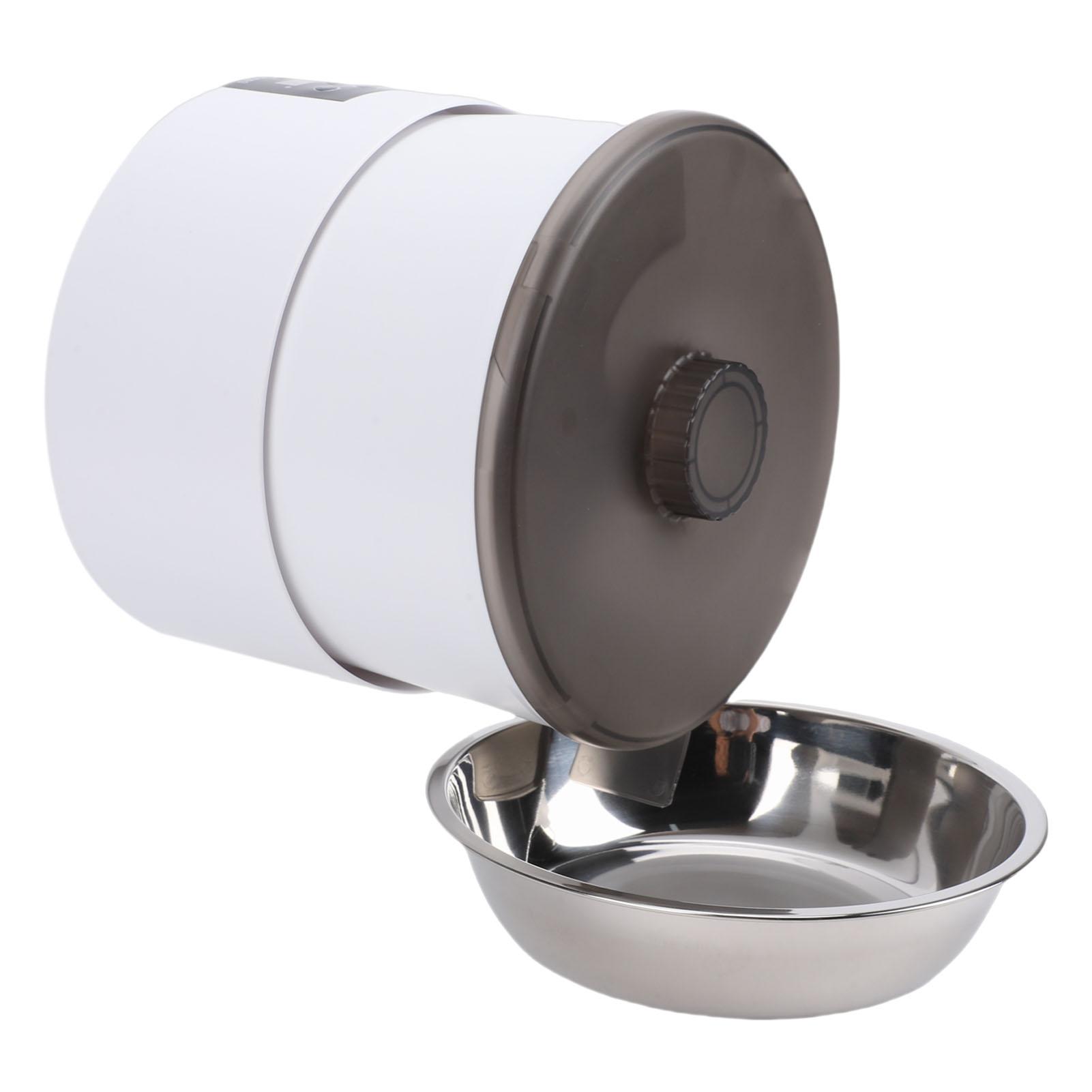 Distributeur Automatique pour Chat Mural WiFi Programmé Télécommande 4L Distributeur Automatique pour Animaux Domestiques pour la Maison white