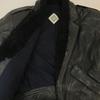Made in Italy Vintage Boa Collar Leather Riders Jacket Men’s L Black(USED)