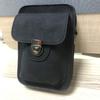 Men's Mobile Phone Bag PU Leather One-shoulder Small Bag Outdoor Leisure Mini Waist Bag Crazy Horse Leather Cigarette Bag