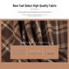 Women's Coffee Plaid A-line High-Waisted Retro Wrap Skirt