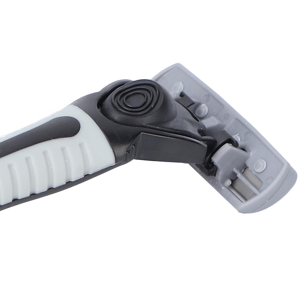 Rasierer mit sechs Klingen Edelstahl Tragbarer Klingenrasierer mit ABS-Griff für Männer