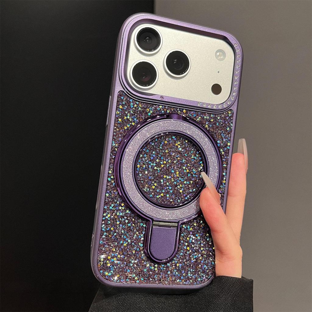 iPhone 17 Pro Max Glitter Case with Magnetic Stand & 16X Drop Protection