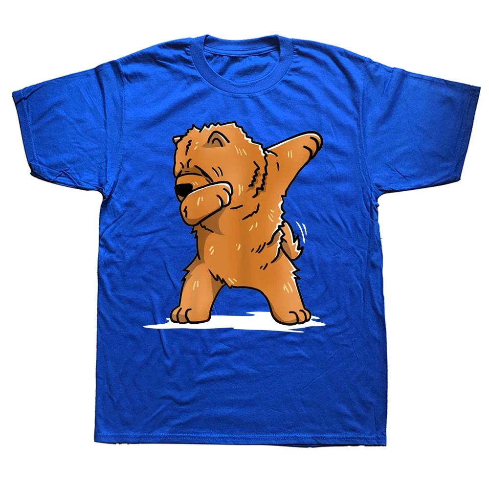 Dabbing Chow Chow Dab Dance Dog T Shirts Graphic Cotton Streetwear Short Sleeve Birthday Gifts Vintage Style Tshirt UnisexF