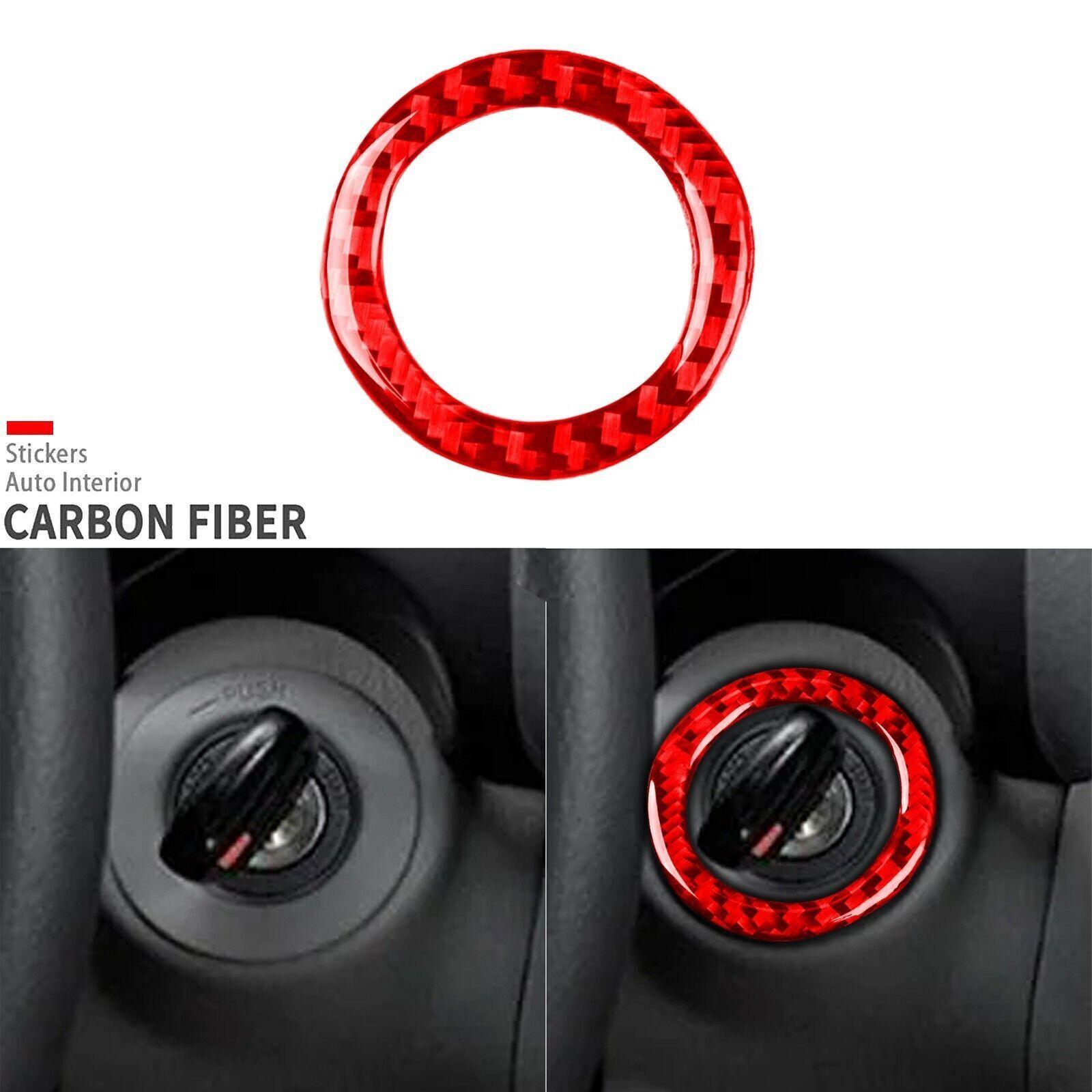 Red Carbon Fiber Ignition Switch Ring Cover For Lexus LX470 For Land Cruiser
