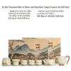 Jialang Ru Kiln Ceramic Kung Fu Tea Set - Thousand Miles Design