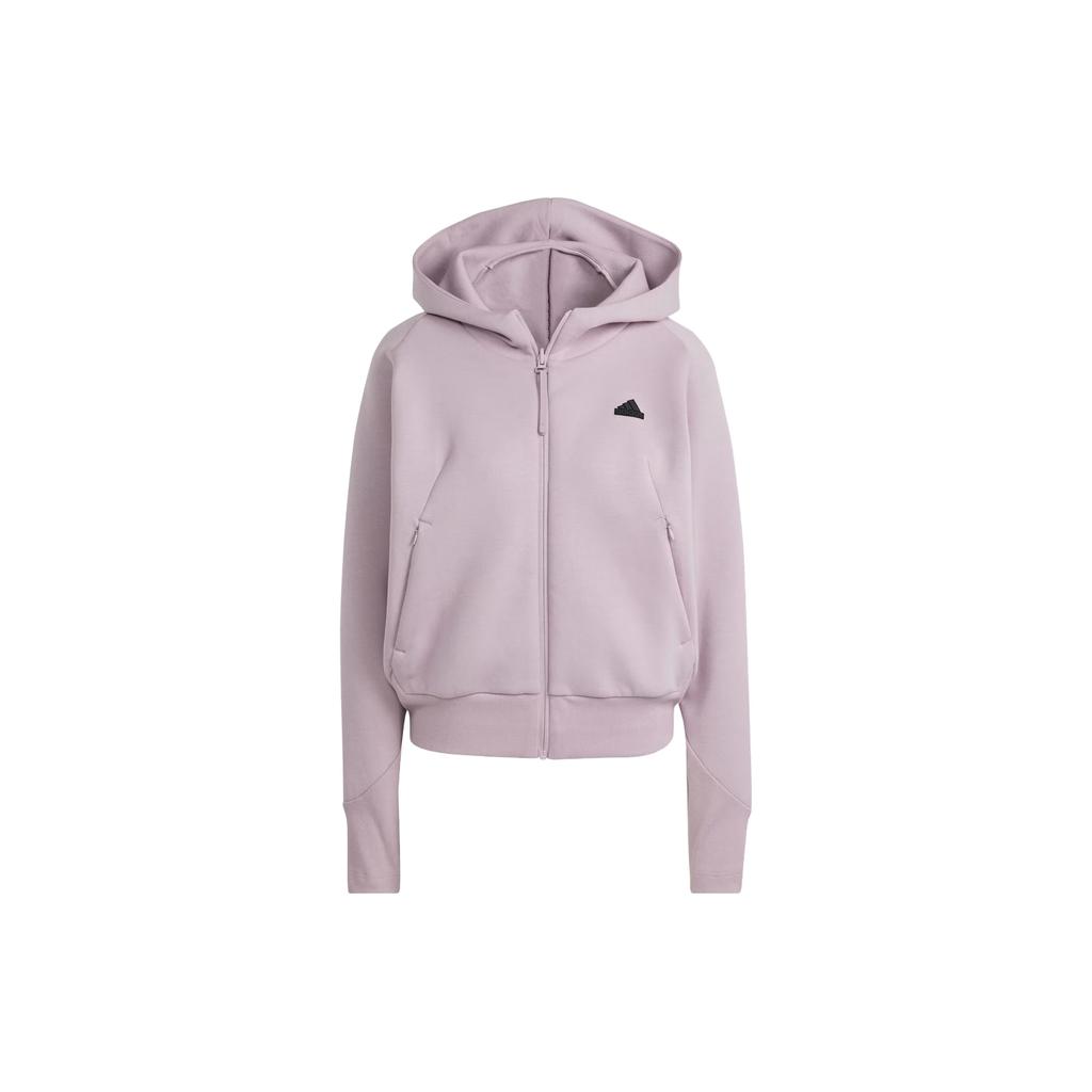 New Adidas Z.N.E. Full Zip Hoodie Sweatshirt Women's Light Purple IS3934