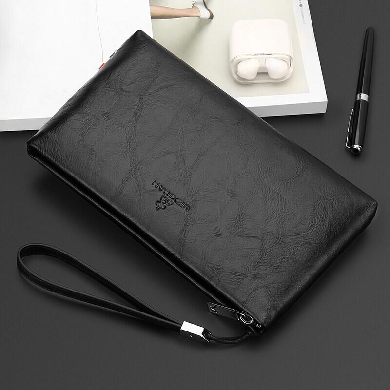 Men's Large Capacity PU Leather Clutch Bag