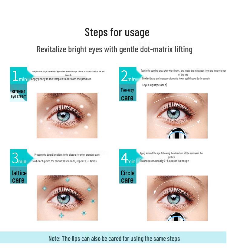Cross-Border Eye Massager: Vibration, Heating, Essence Import - Reduces Dark Circles