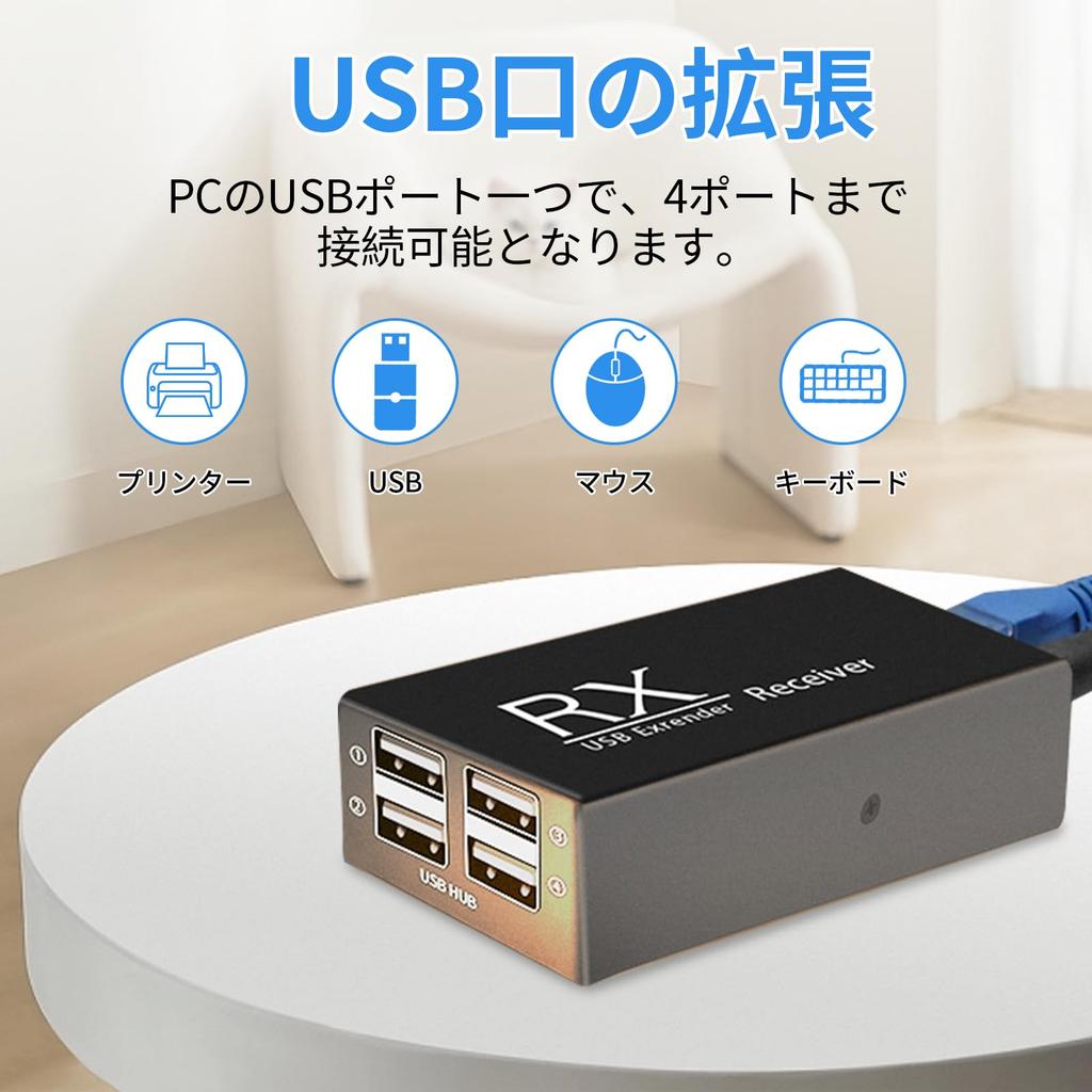 120M USB EX120 USB Wired LAN Extender with RJ45 USB and USB Ethernet Input Supports and Output Supports and Extension Extension, 4-Port CAT5e/CAT6