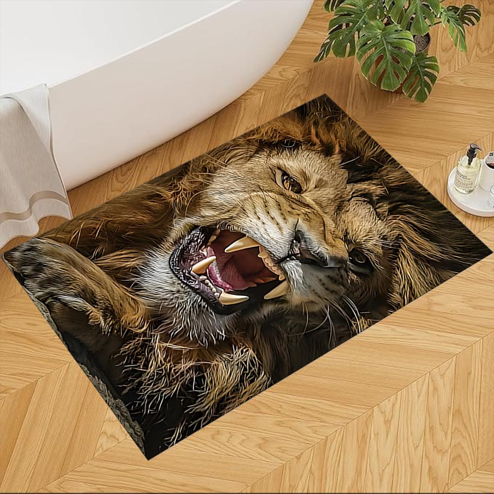 Lion And Cub Bond Non-Slip Home Carpet Design for Office Decor Living Room Bedroom Gift