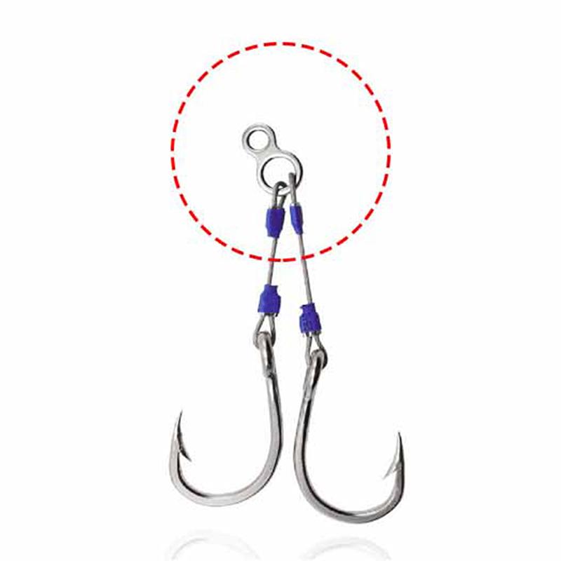 10Pcs Stainless Steel Fishing Jig 8 Figure Rings Fishing Solid Ring Fishing Lure Assist Hook Terminal Lures Pin Connector