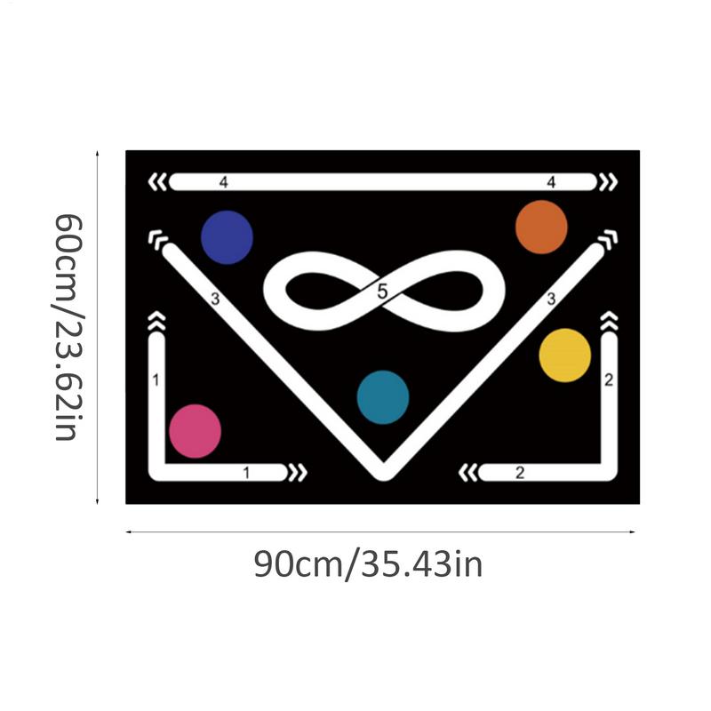 60x90cm Football Training Mat Anti-Skid Soccer Training Mat Football Training Pad Footstep System Training Blanket