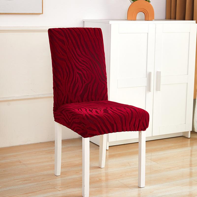 Embossed Fleece Thickened Chair Cover Fabric All-Inclusive Four-Season Hotel Restaurant Hotel Elastic Chair Cover Chair Cover