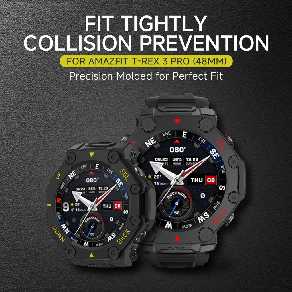 PC Ochronne Etui do Huami Amazfit T-rex 3Pro 48mm Puste Odporne na Zużycie Osłona Ochronna Ramka Akcesoria do Smartwatcha
