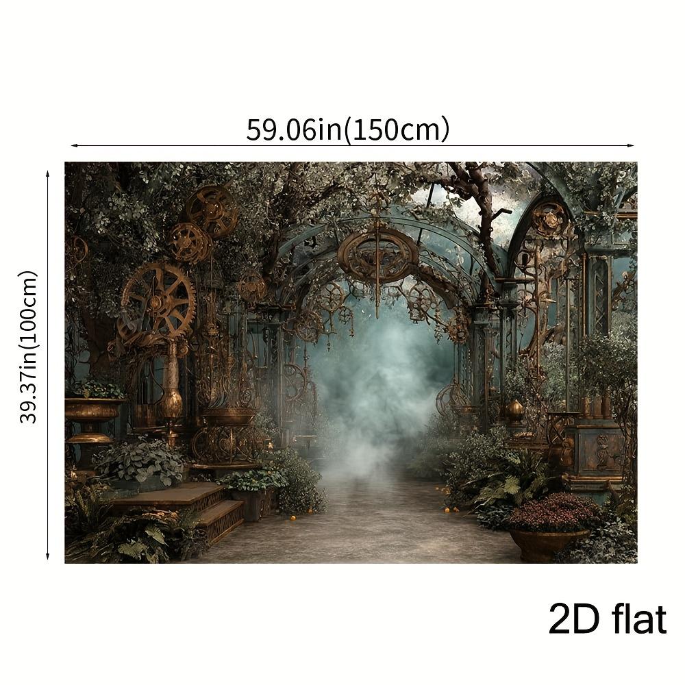 2D Plane 1 Piece of Mysterious Steampunk Garden Background Digital Background Suitable for Steampunk Background