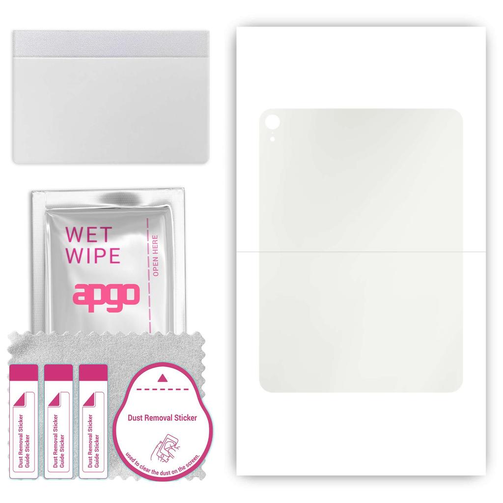 apgo MATTE Protective Skin Sticker for the back compatible with Apple iPad Pro 11 (2018), Wrap Film, Hydrogel Film, Flexible, Soft TPU with positionin